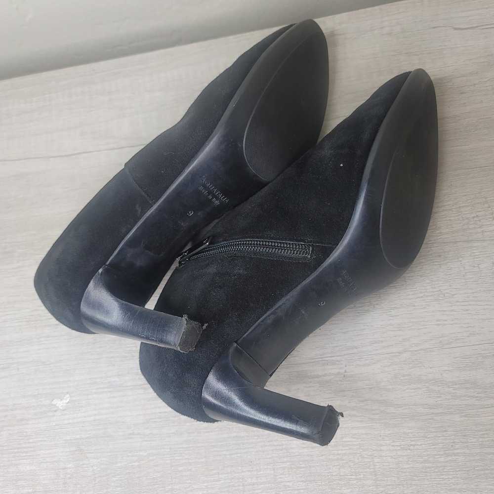 Aquatalia Ankle Boots Women's Black Suede Heel Bo… - image 7