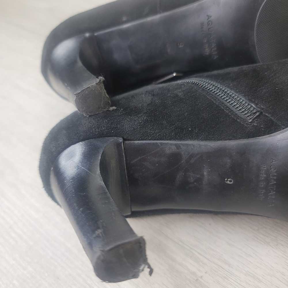 Aquatalia Ankle Boots Women's Black Suede Heel Bo… - image 8