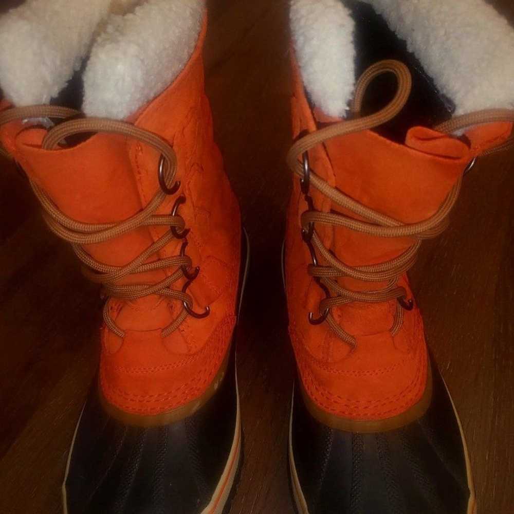 Sorel Carnival Waterproof black/orange womens  bo… - image 1