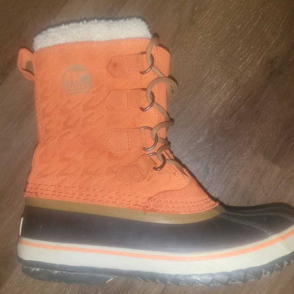 Sorel Carnival Waterproof black/orange womens  bo… - image 2