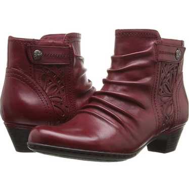 Red Leather Rockport Cobb Hill Collection Boots B… - image 1