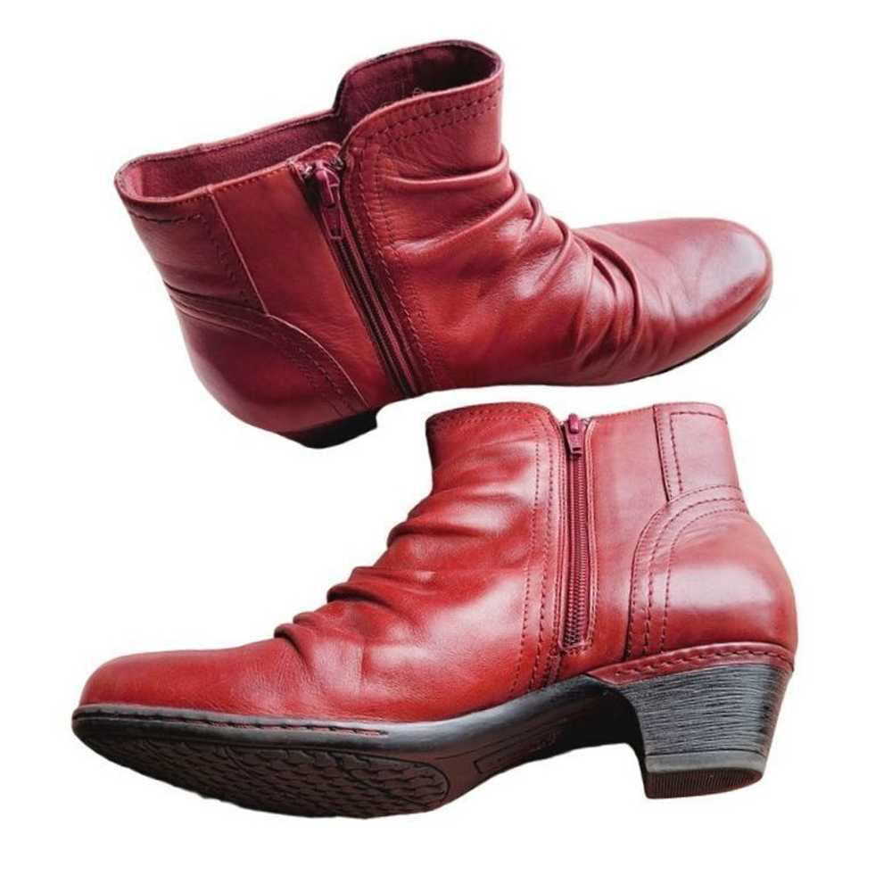 Red Leather Rockport Cobb Hill Collection Boots B… - image 6