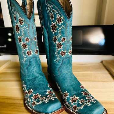 Circle G Turquoise Boots - image 1