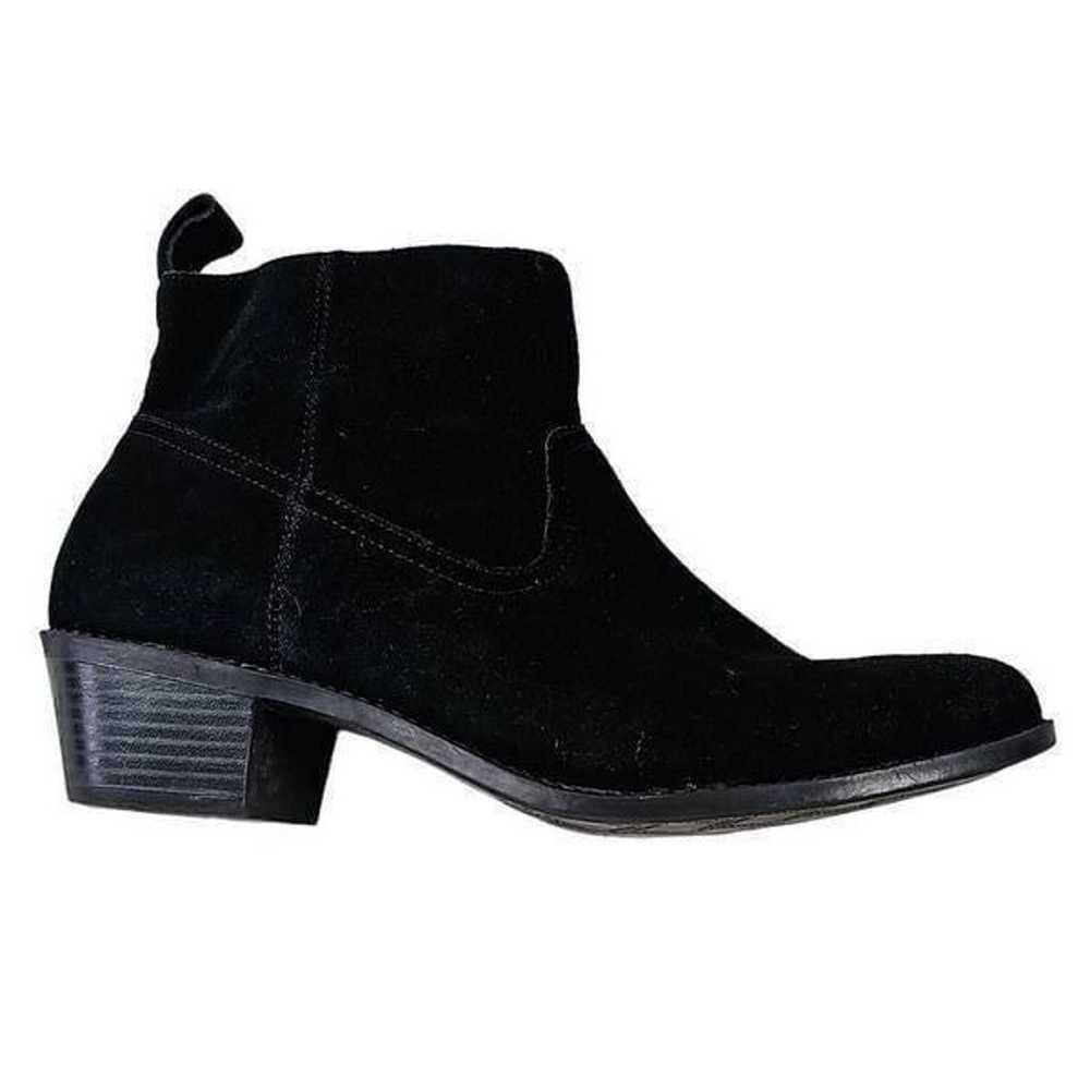 Vionic Black Suede Ankle Boots Booties Size 10 - image 3