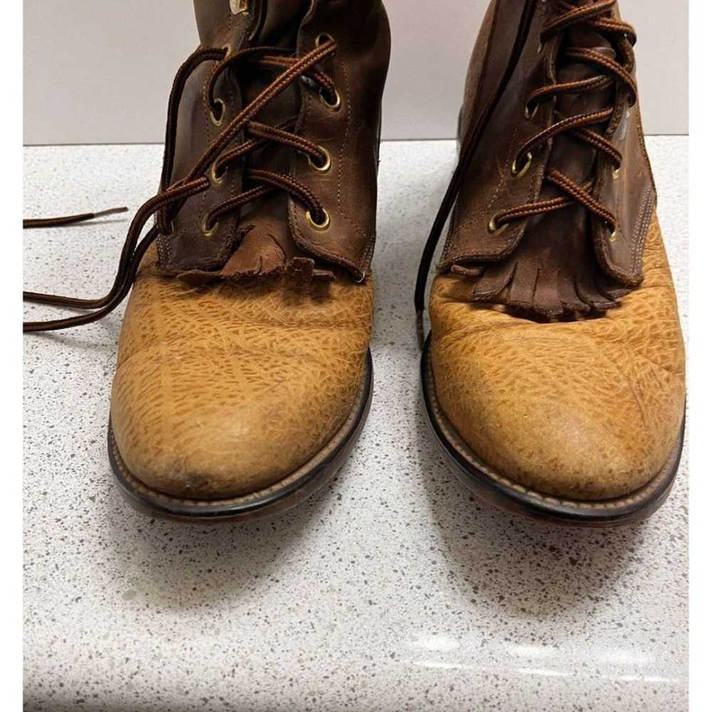 Women's Vintage Laredo Lace Up Boots Size 10.5 D - image 3