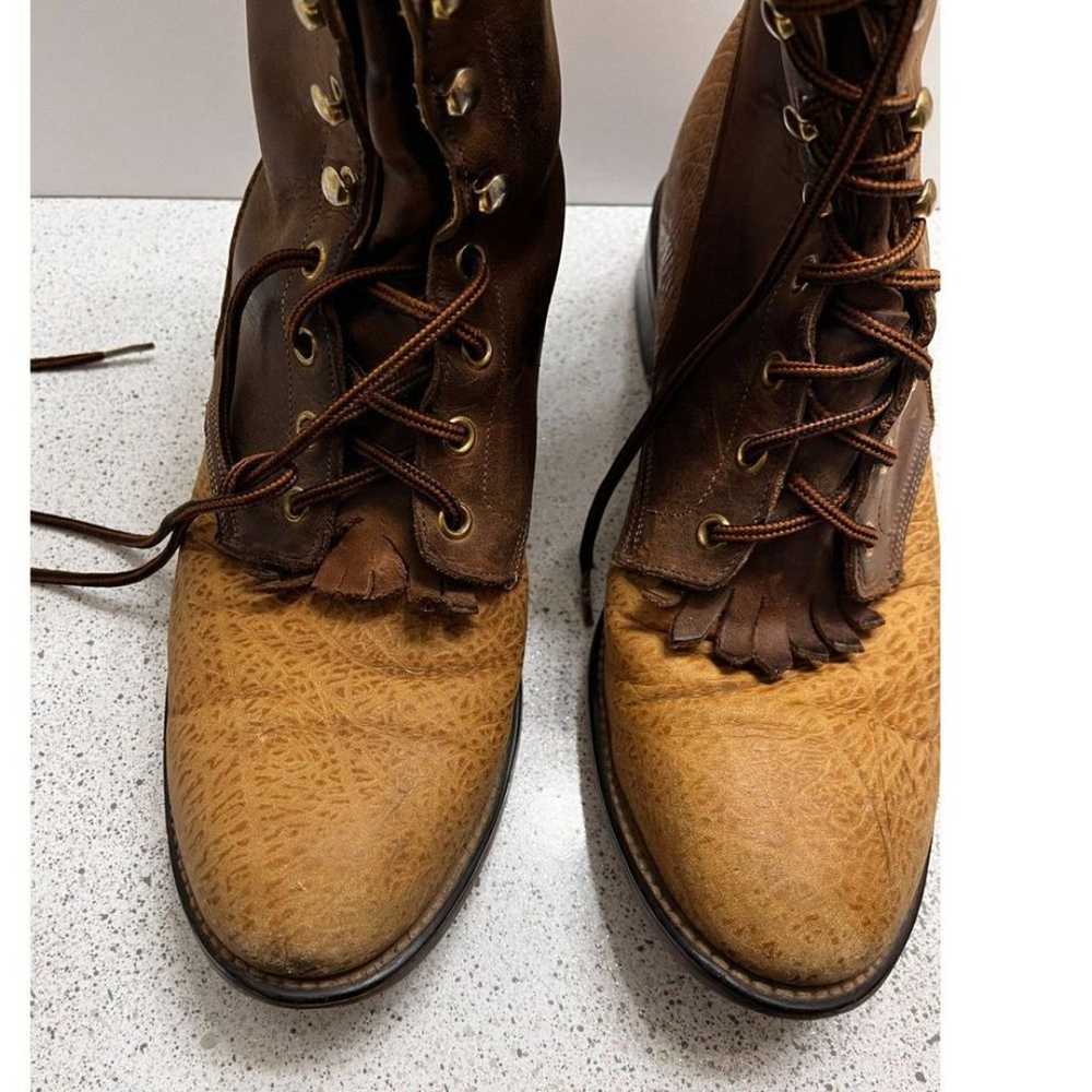 Women's Vintage Laredo Lace Up Boots Size 10.5 D - image 6