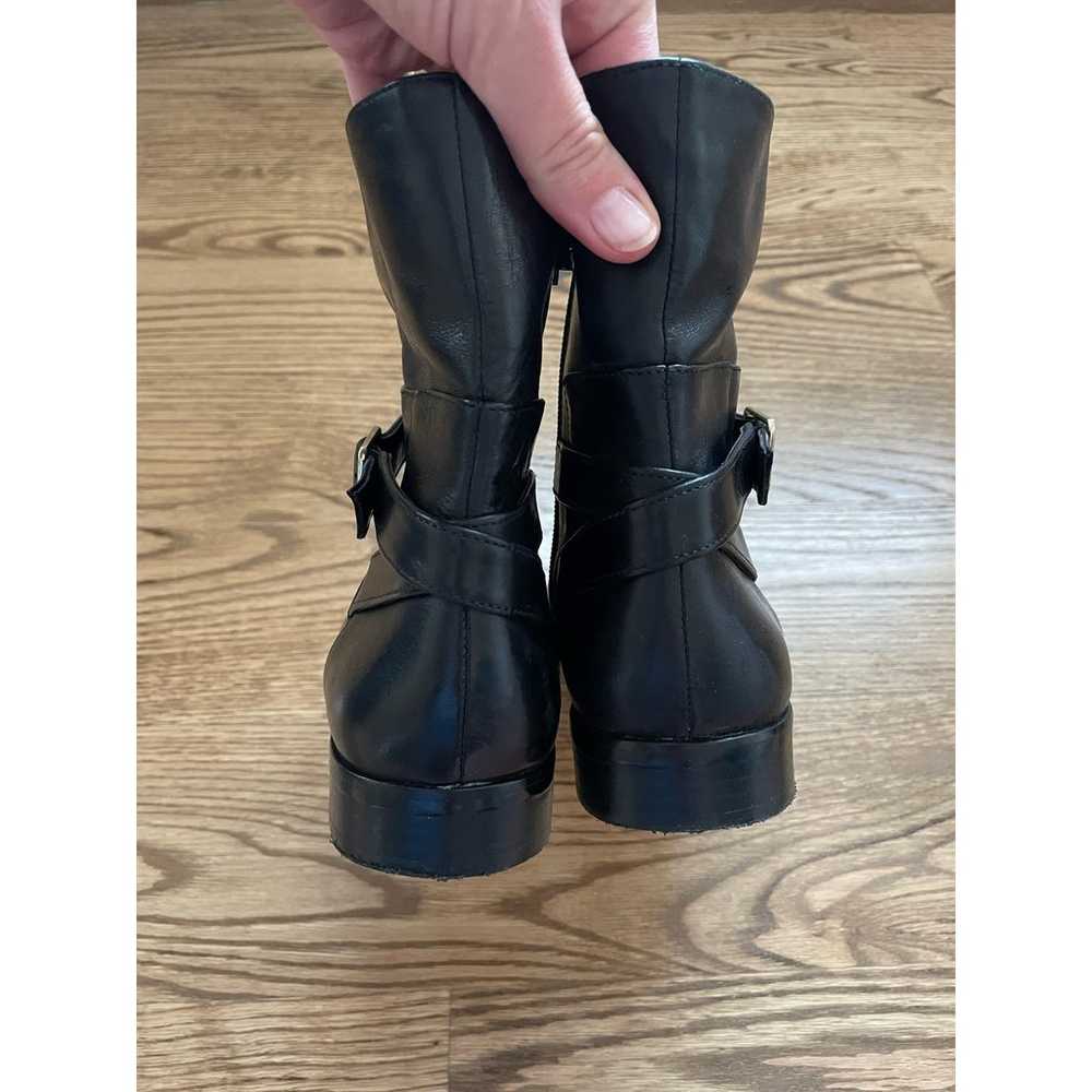 ANNE KLEIN Black Leather Booties Size 8.5 - image 3