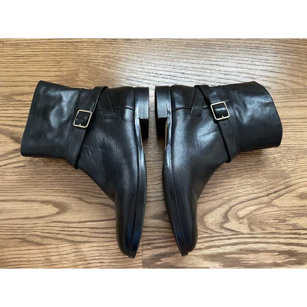 ANNE KLEIN Black Leather Booties Size 8.5 - image 5