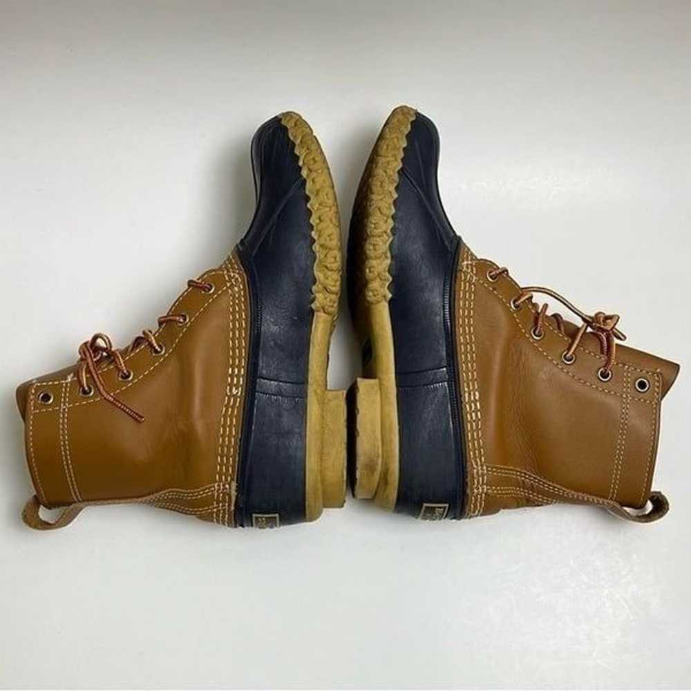 L. L. Bean Boots 8” Tan Navy Duck Hunting Rain Sn… - image 6