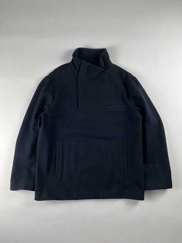 Prada Prada Asymmetric Navy Half Zip Wool Jacket F
