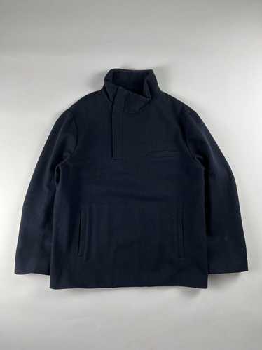 Prada Prada Asymmetric Navy Half Zip Wool Jacket … - image 1