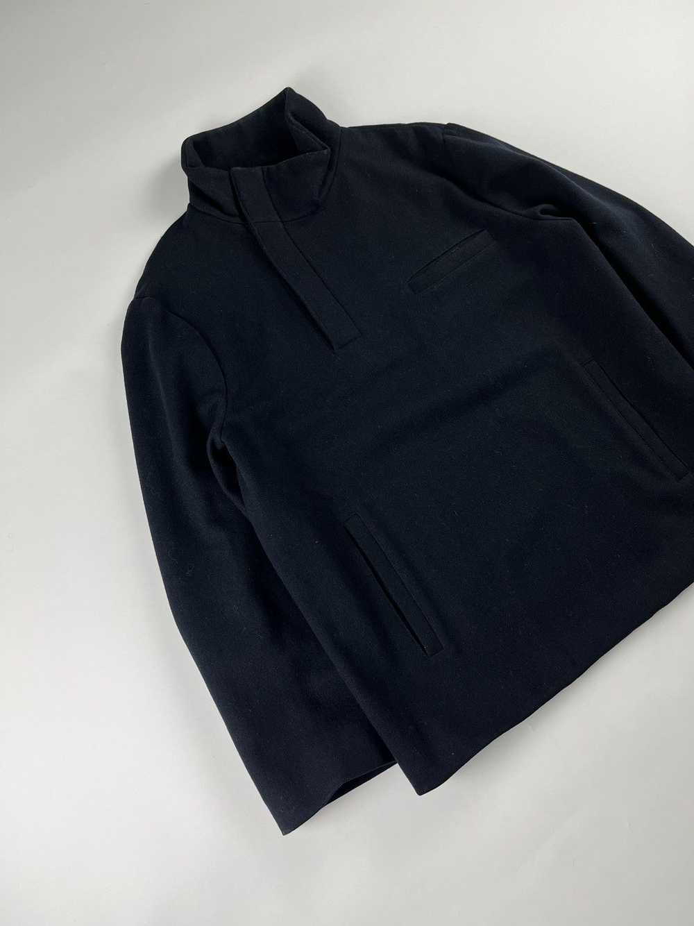 Prada Prada Asymmetric Navy Half Zip Wool Jacket … - image 3