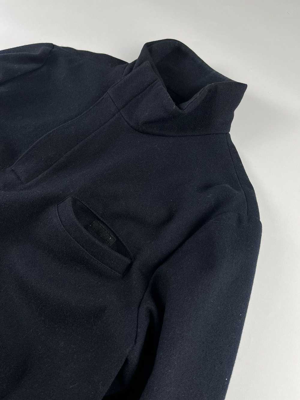 Prada Prada Asymmetric Navy Half Zip Wool Jacket … - image 7