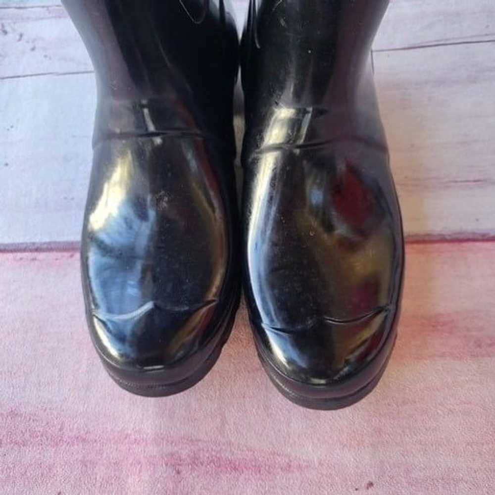 Hunter Black Original Tall Gloss Waterproof Slip … - image 7