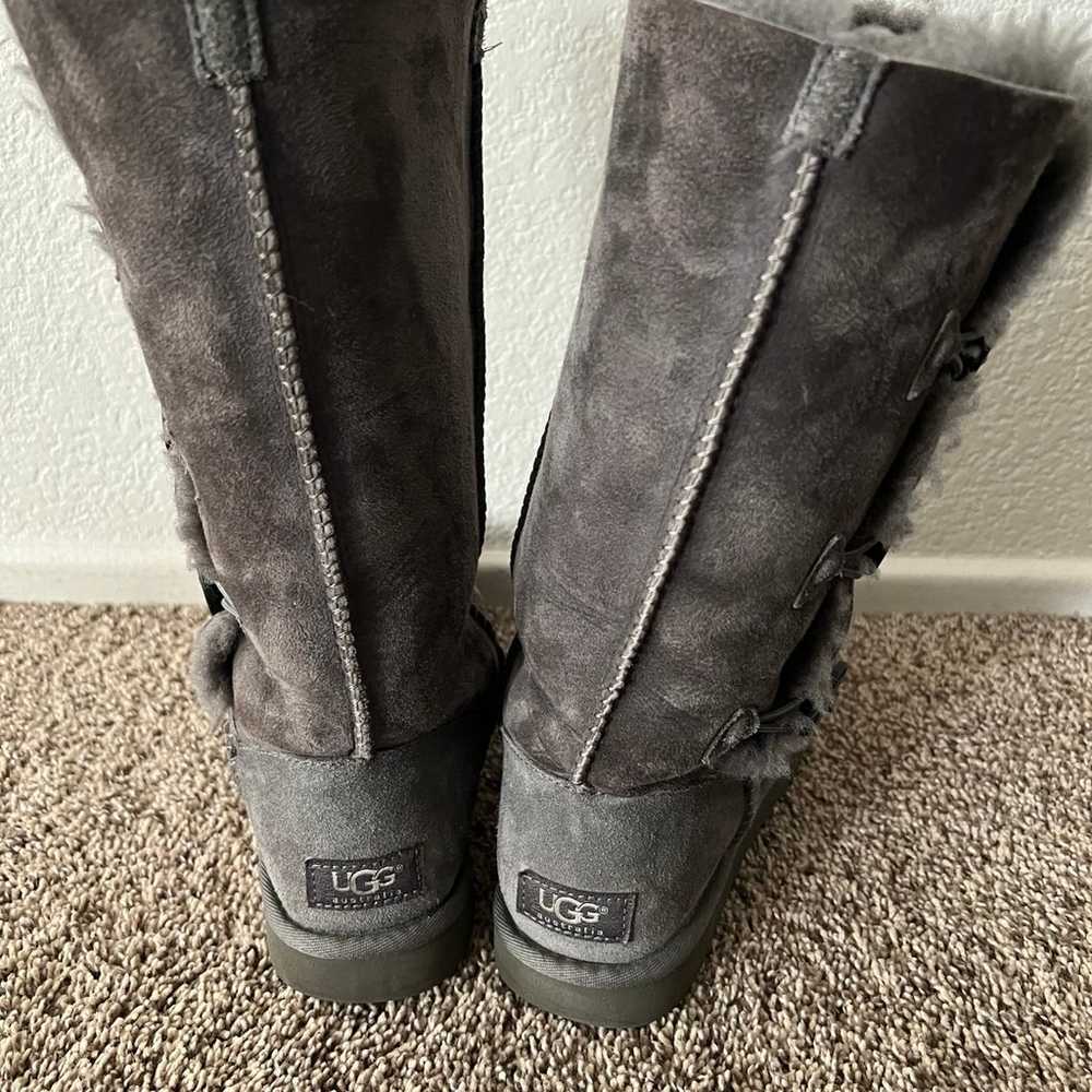 Women’s UGG Bailey Button Boots in Gray Suede  Si… - image 4