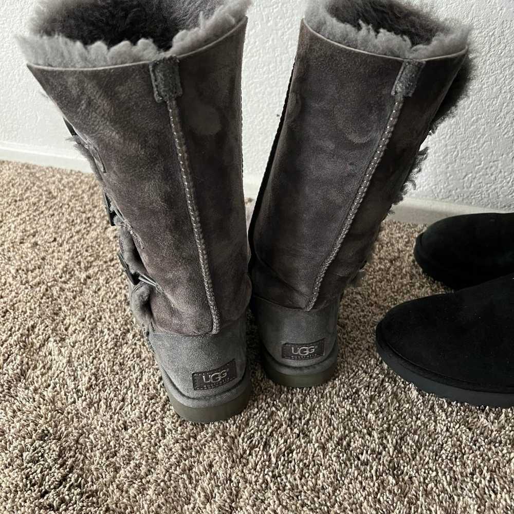 Women’s UGG Bailey Button Boots in Gray Suede  Si… - image 7