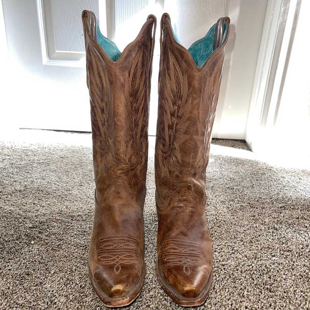 Corral vintage leather cowboy boots size 9.5 - image 2