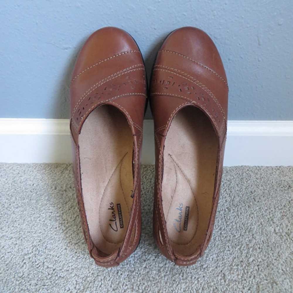 Clarks evianna fig women flat shoes/loafers brown… - image 5