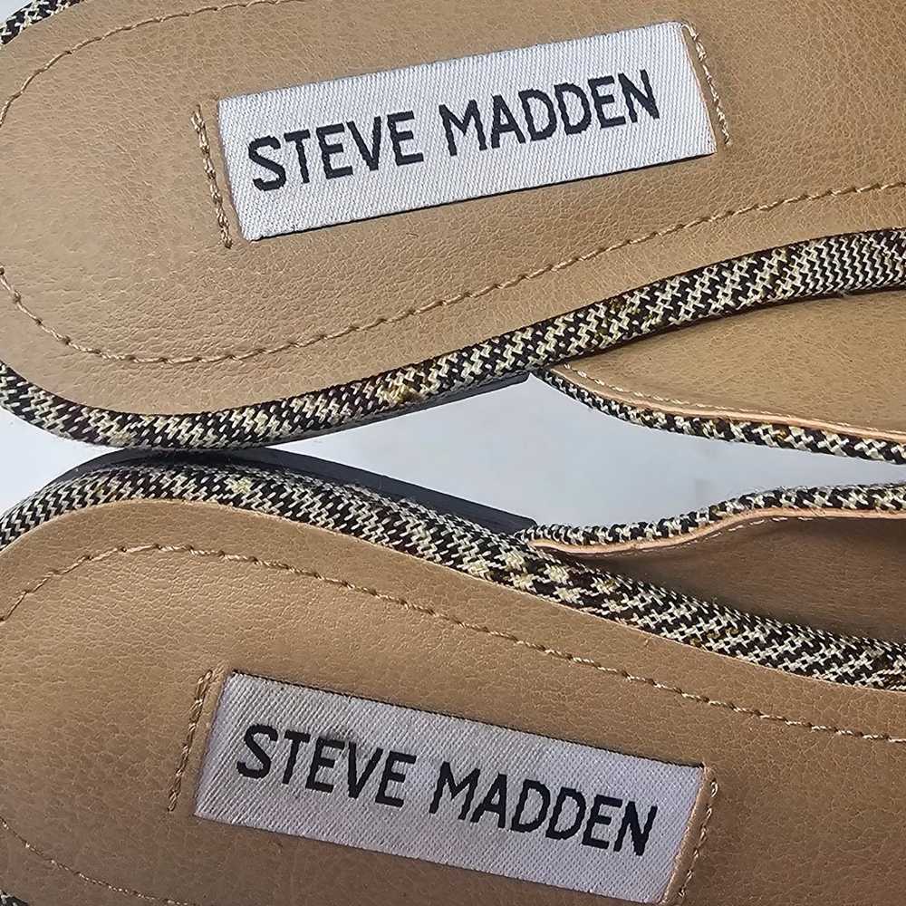 Steve Madden Black Plaid Fleur Pointed Toe Mule F… - image 9