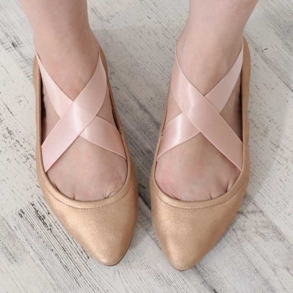 Taryn Rose Edina Ballet Flat Rose Gold 7.5 - image 2