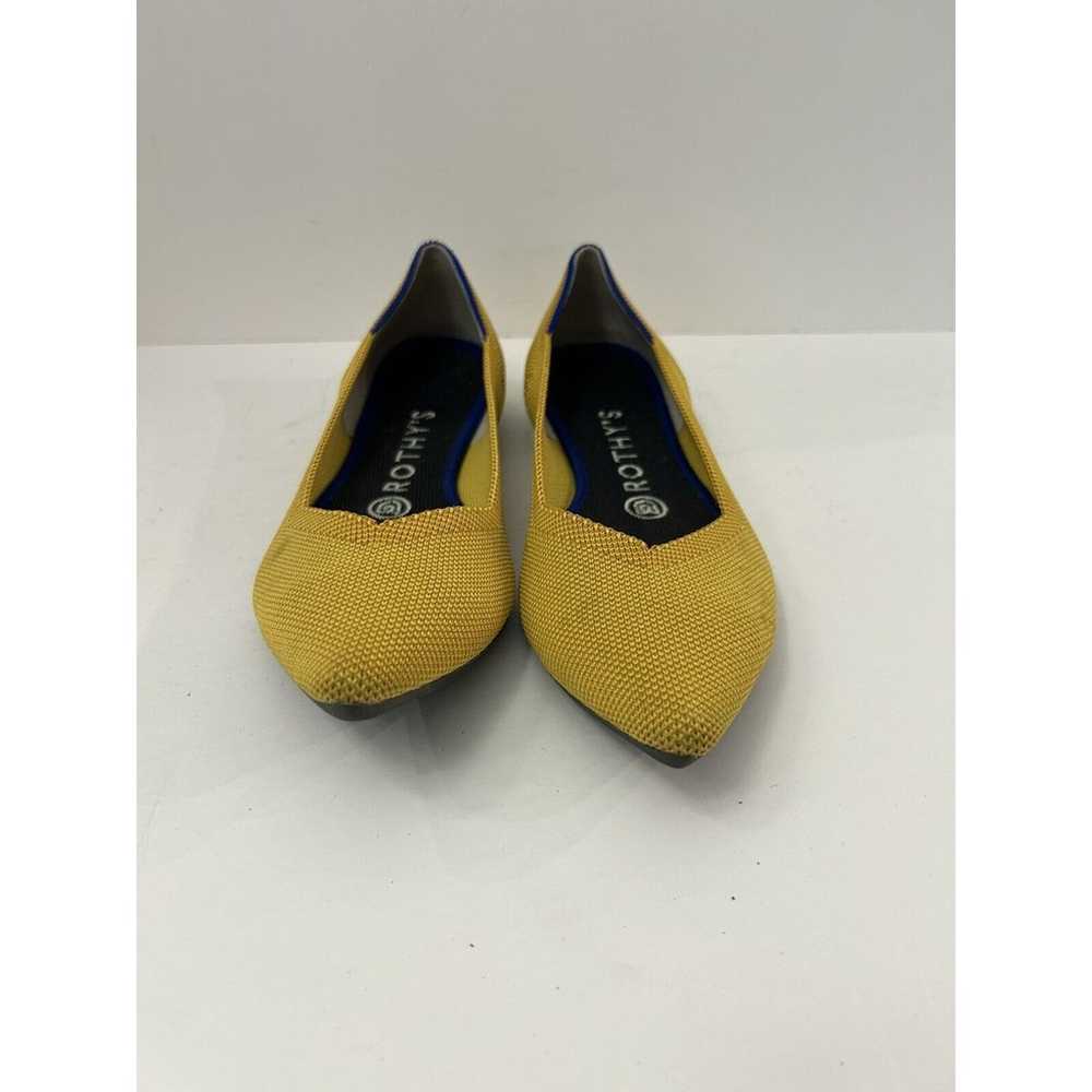 Rothys The Point Yellow Marigold Pointed Toe Flat… - image 3