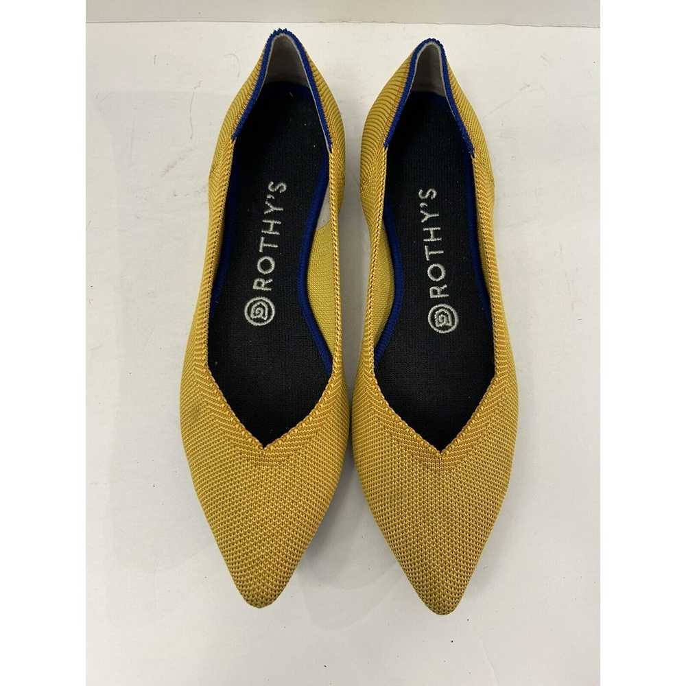 Rothys The Point Yellow Marigold Pointed Toe Flat… - image 6