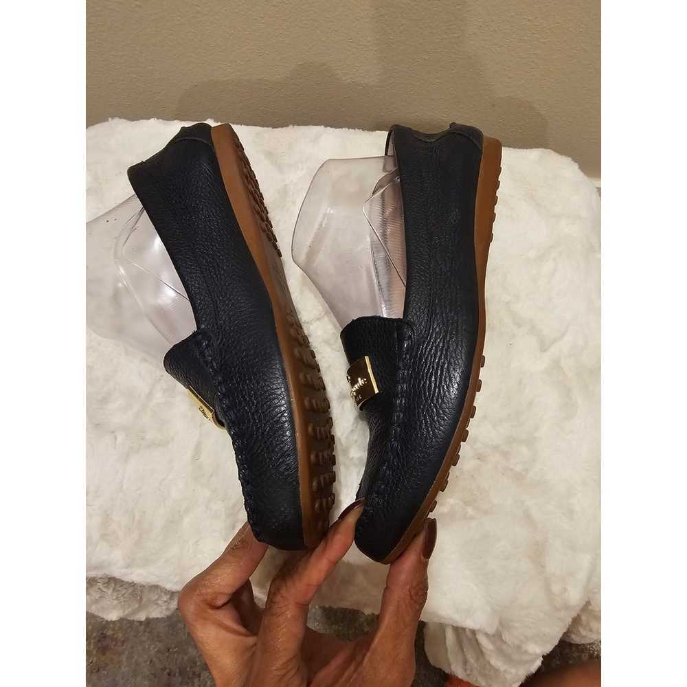 Kate Spade Navy Blue Leather Loafers Size 7.5 - image 4