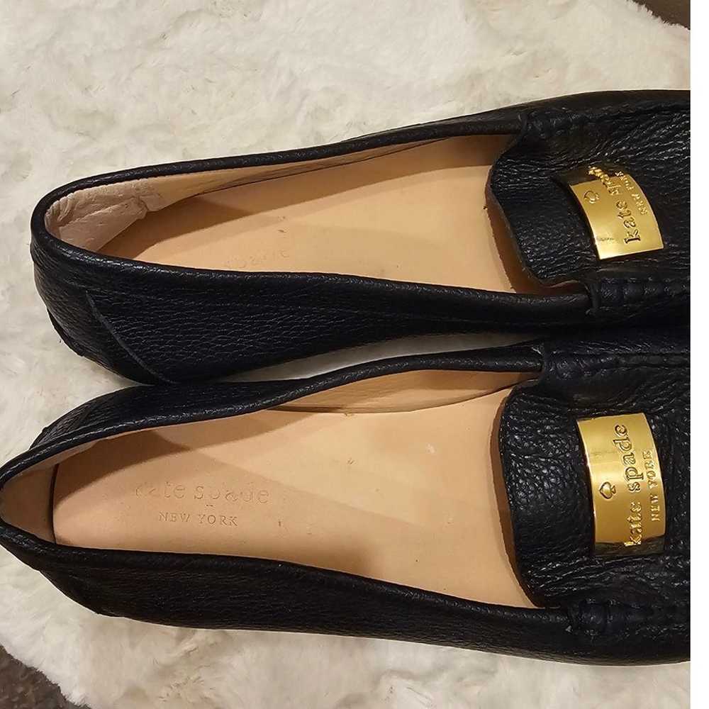 Kate Spade Navy Blue Leather Loafers Size 7.5 - image 8