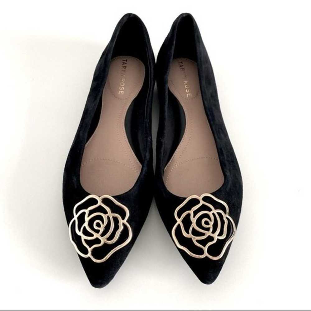 TARYN ROSE Fiona Pointed Toe Flats Black Size 6 - image 11