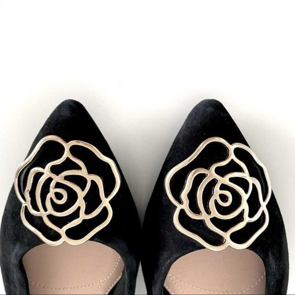 TARYN ROSE Fiona Pointed Toe Flats Black Size 6 - image 3