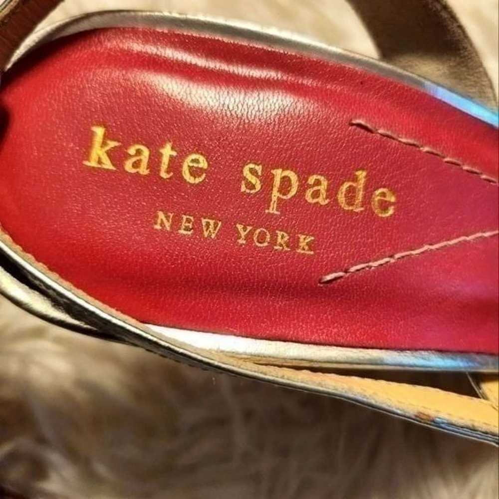 Kate Spade New York Metallic Slingback Heels Silv… - image 3