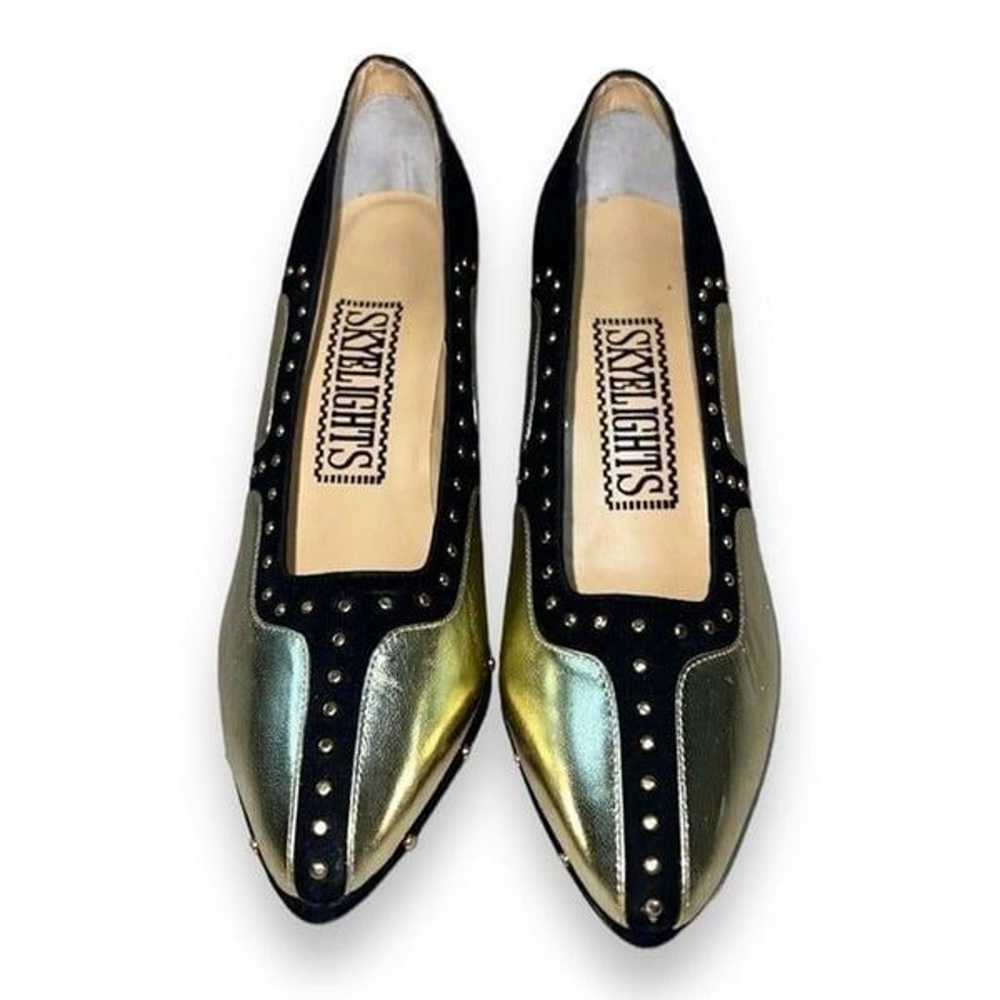 Skyelights Vintage Gold/Black Heels Women's 6 - image 2
