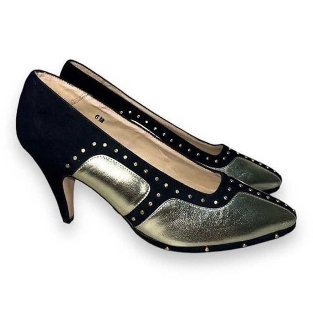 Skyelights Vintage Gold/Black Heels Women's 6 - image 3