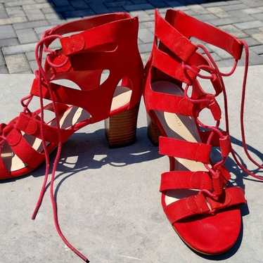 Marc Fisher Red Strap Heels