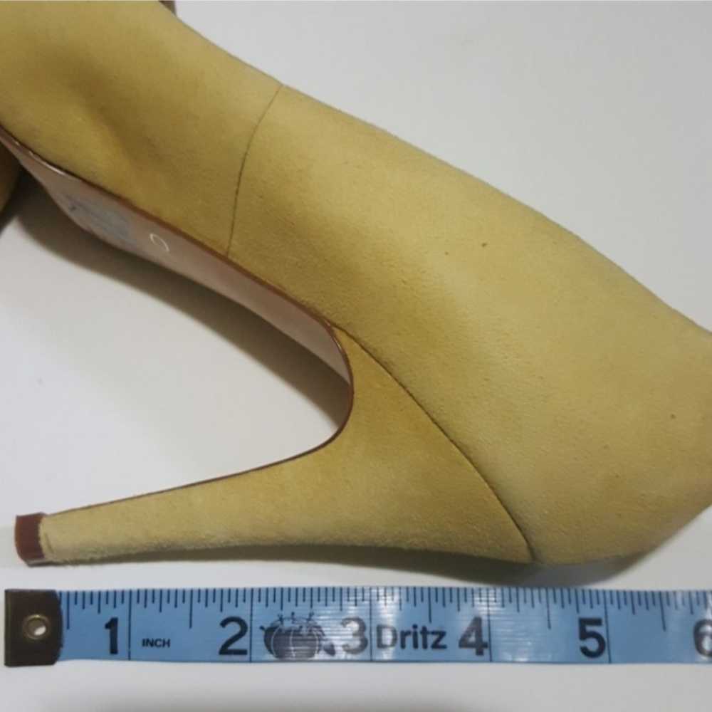 ALDO Yellow Genuine Leather Peak Toe Heels-Size 8 - image 6