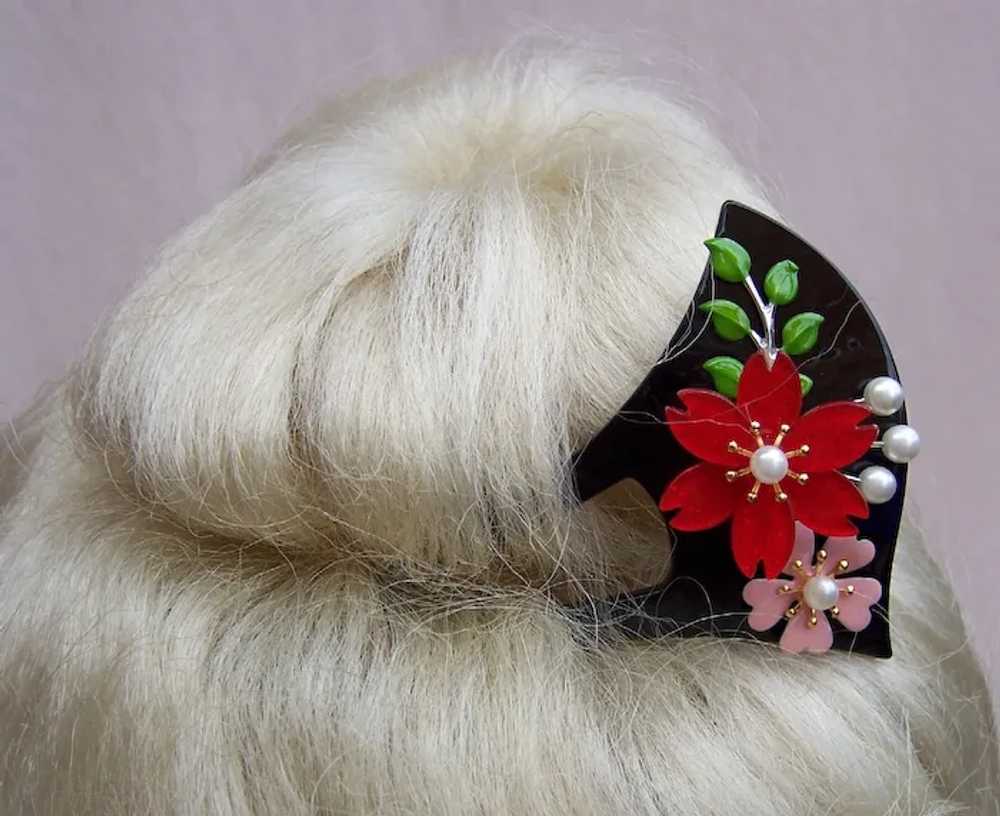 Two vintage Japanese hair comb kanzashi hair acce… - image 9