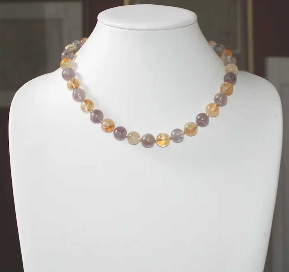 Ametrine Bead Short Necklace - image 11