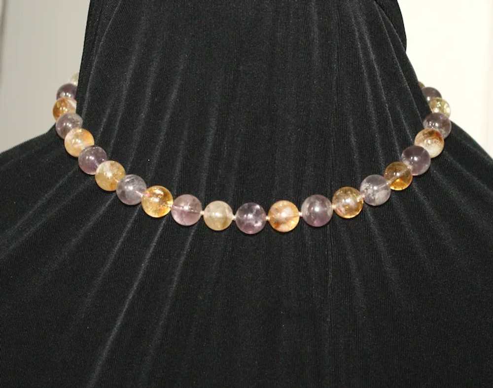 Ametrine Bead Short Necklace - image 12