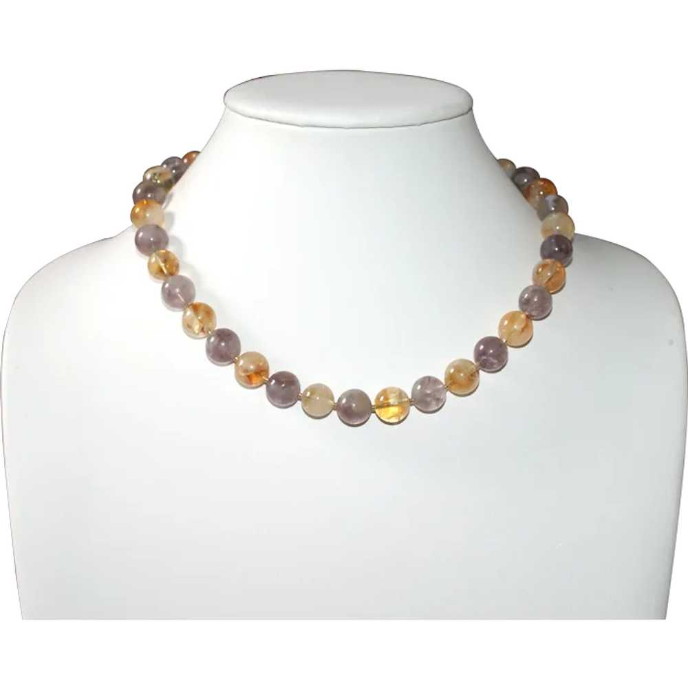 Ametrine Bead Short Necklace - image 1