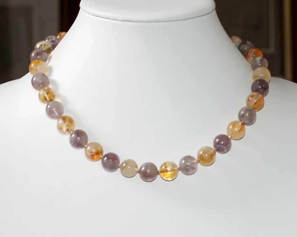 Ametrine Bead Short Necklace - image 8