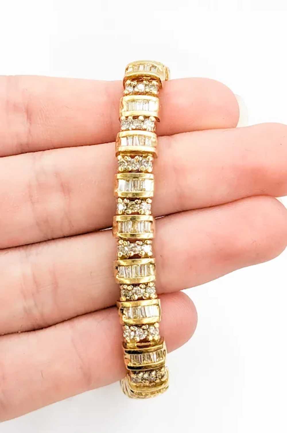 Substantial 4.00ctw Diamond Tennis Bracelet is Ye… - image 2