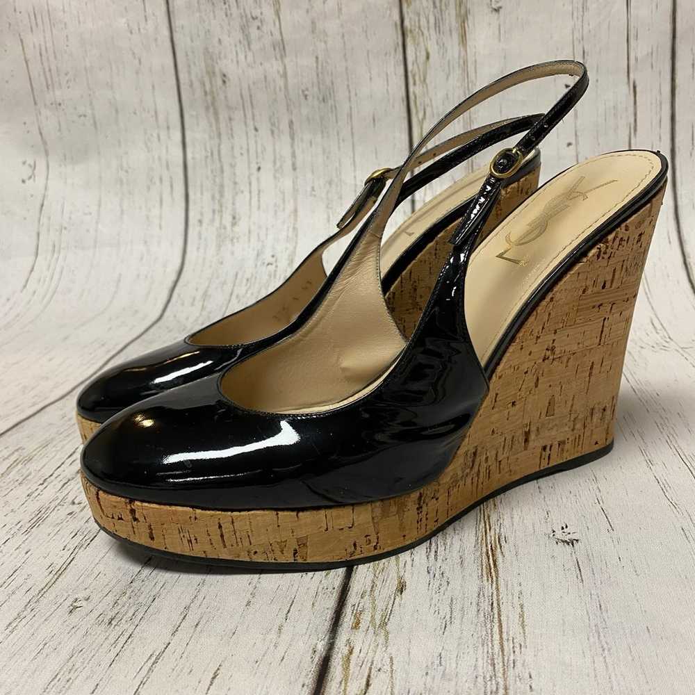 Yves Saint Laurent Rive Gauche Patent Leather Sli… - image 2