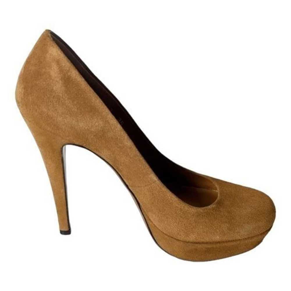 GUCCI Maple Suede Platform Pumps Size 35 - image 7