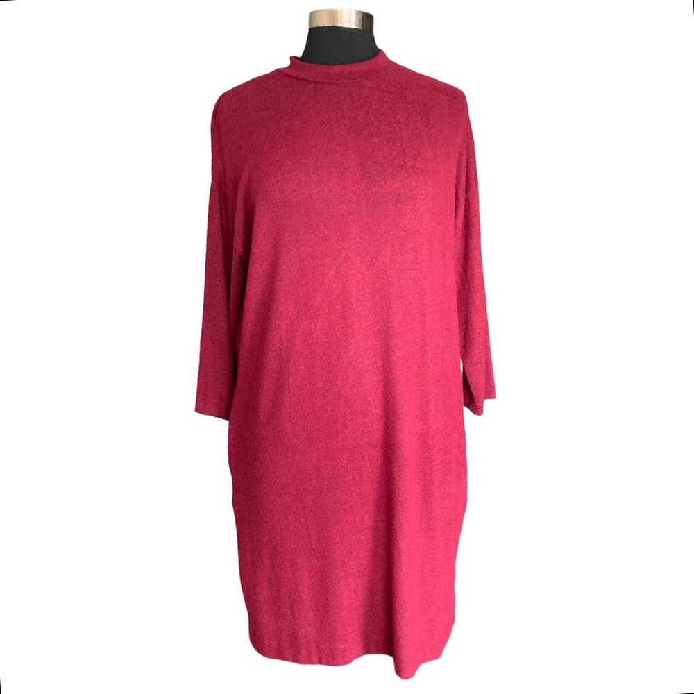 Riah Fashion Burgundy Sweater Dress SMALL Work Of… - image 1