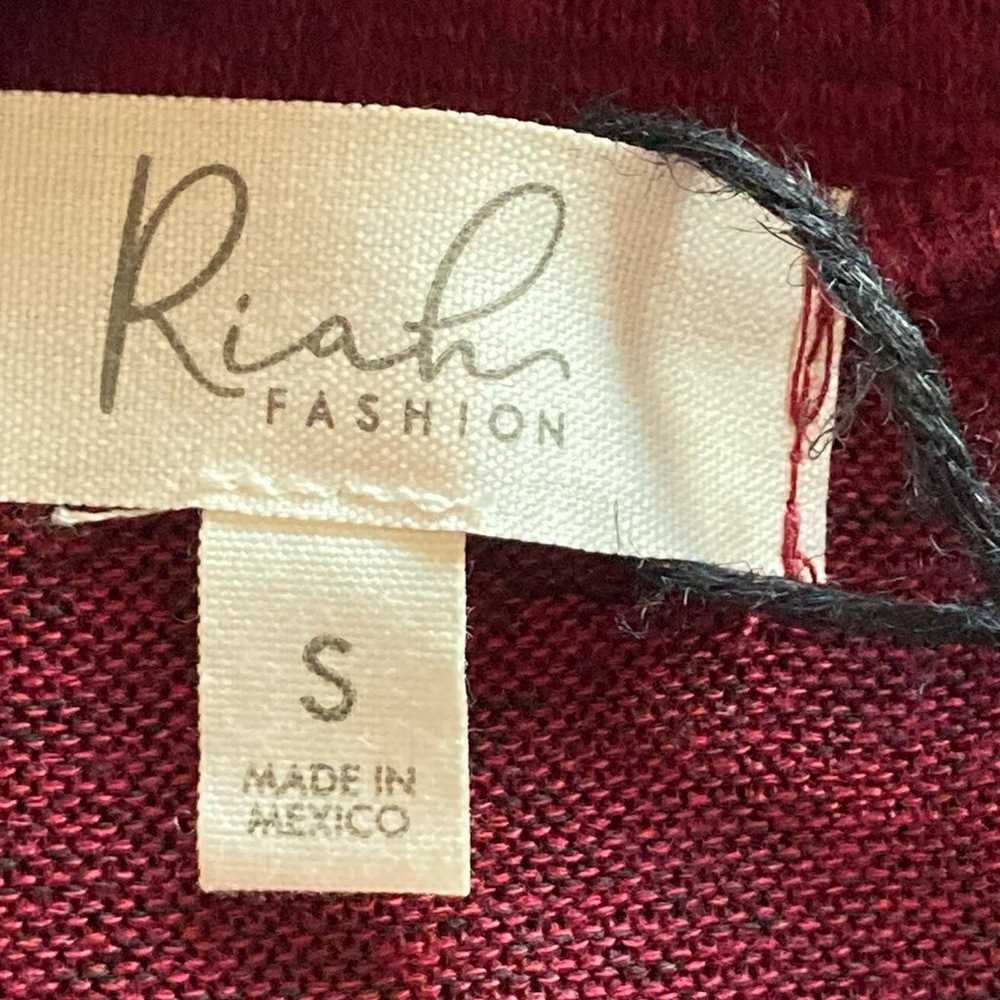 Riah Fashion Burgundy Sweater Dress SMALL Work Of… - image 7