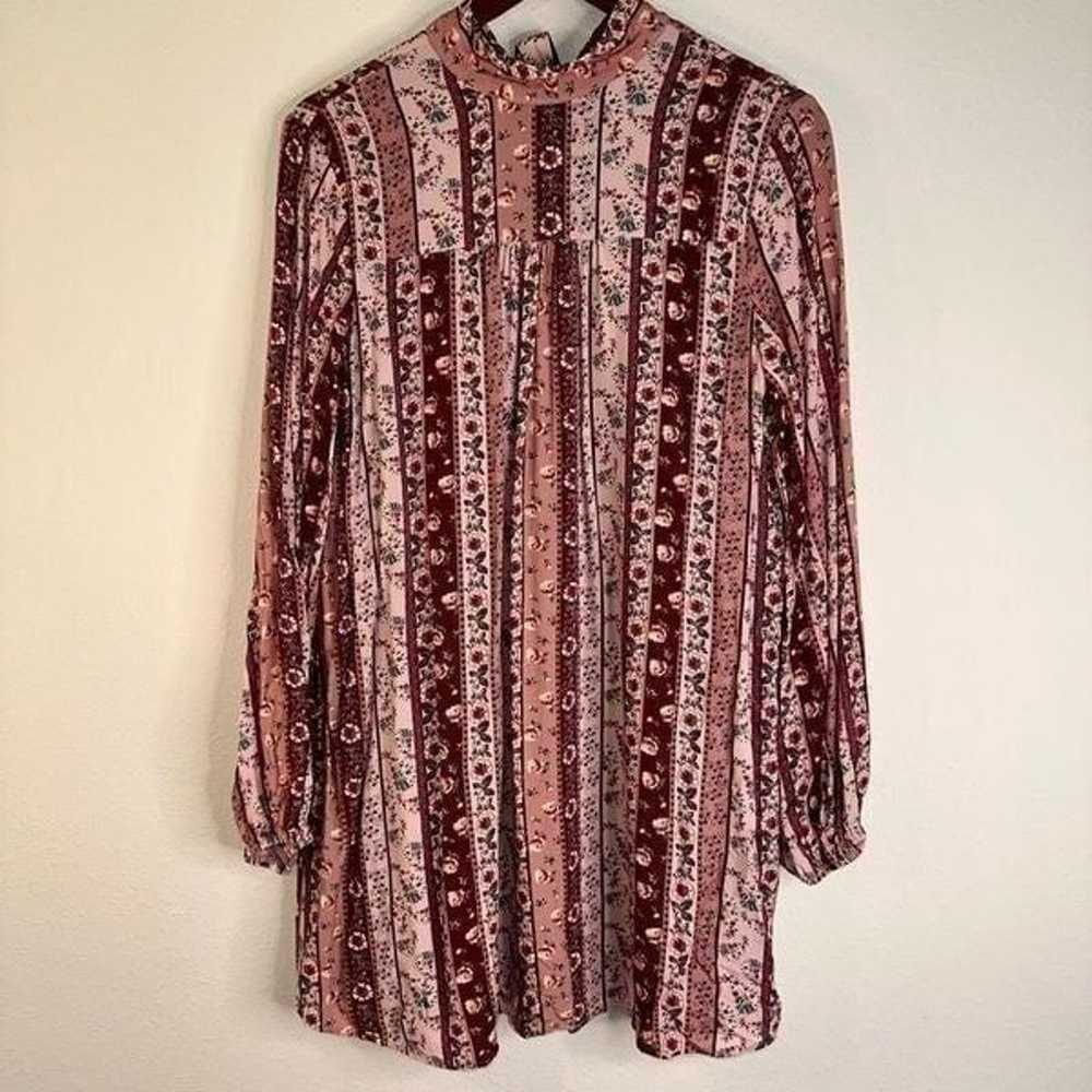 Andree by Unit Womens S Burgandy & Pink Boho Flor… - image 10