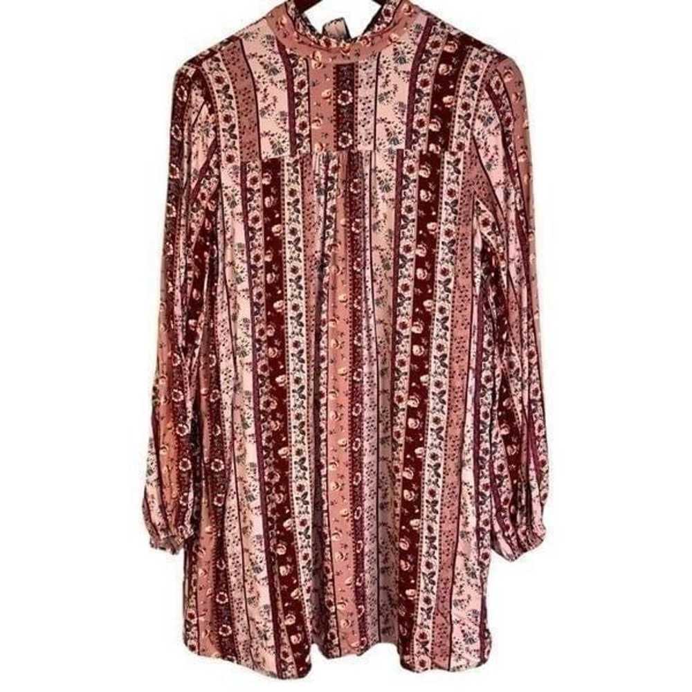 Andree by Unit Womens S Burgandy & Pink Boho Flor… - image 2