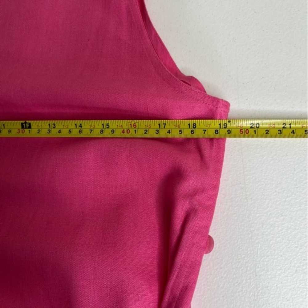 Denim and Co Linen Blend Jumper Dress Pink Maxi B… - image 7
