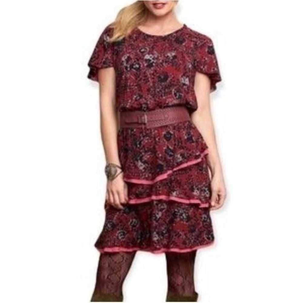 Matilda Jane Helena Dress Burgundy Floral Tiered … - image 2