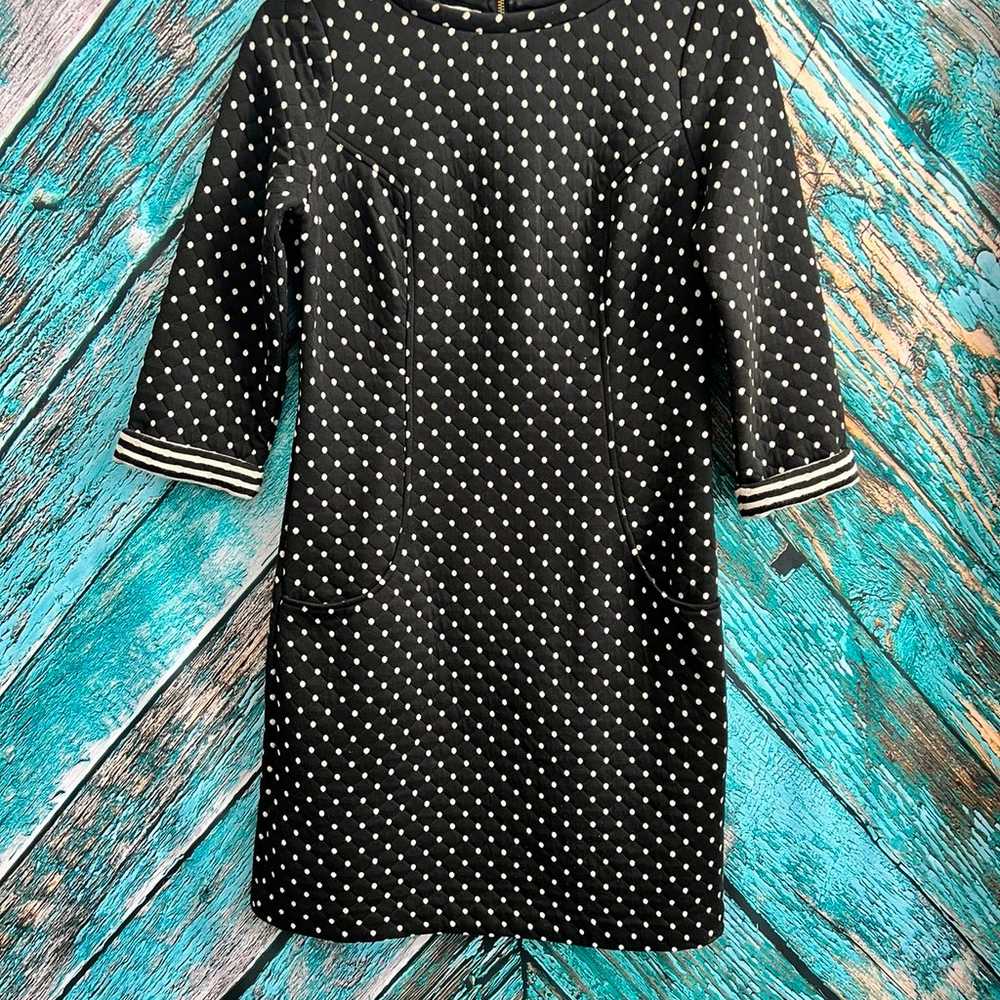 Boden Dotty Day Quilted Polka Dot Dress 1960s Sty… - image 5